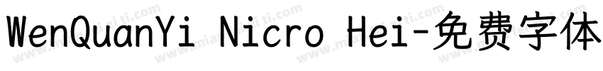 WenQuanYi Nicro Hei字体转换